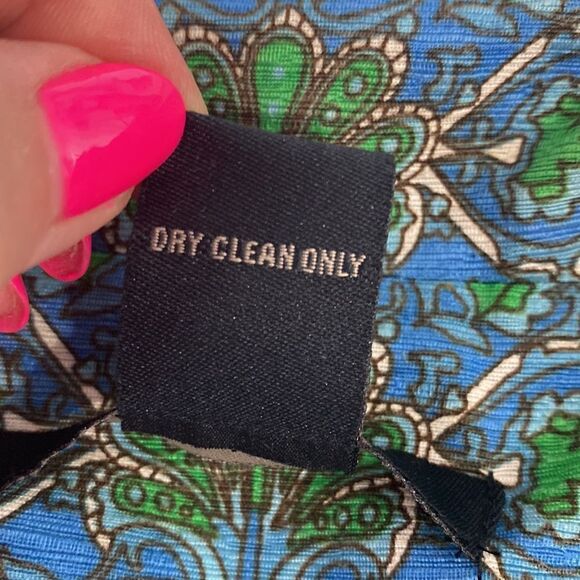 Silkland silk paisley print 3/4 sleeves single button closure blazer size 1X - Picture 7 of 9